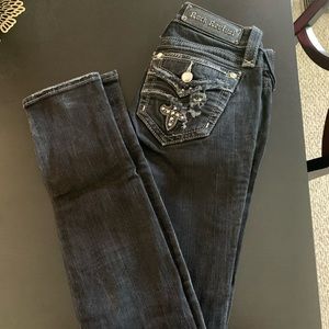 Black rock revival jeans